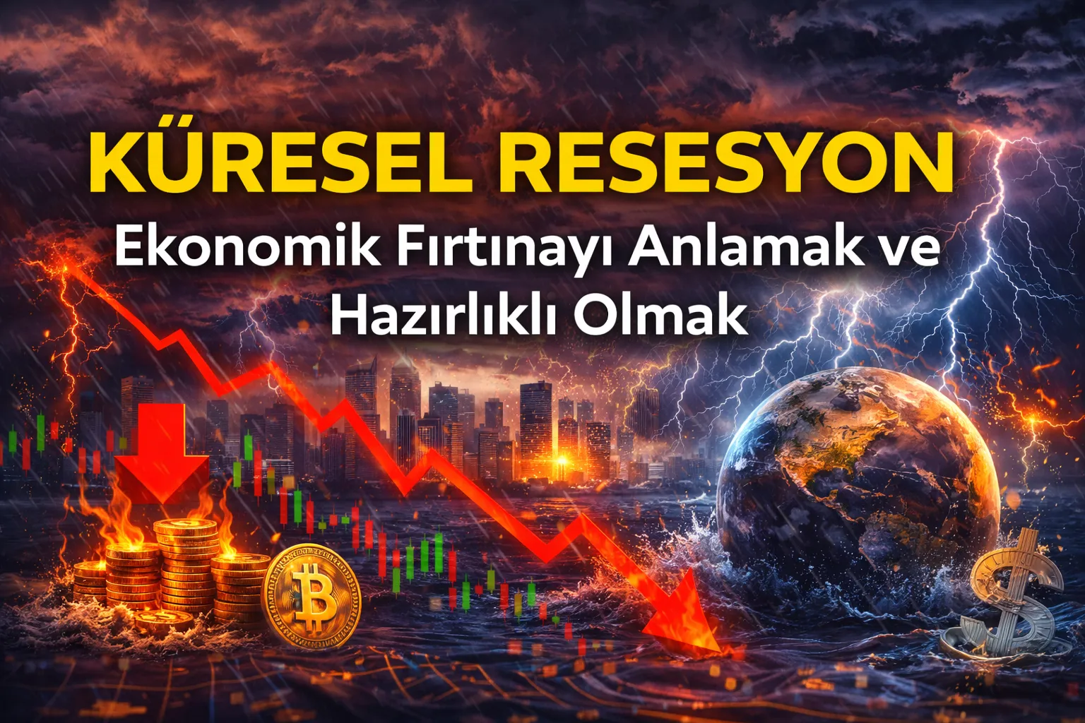 Küresel resesyon nedir? Ekonomik daralma süreci nasıl başlar ve bireyler bu döneme nasıl hazırlanmalı? Riskler ve çözüm yolları rehberimizde.